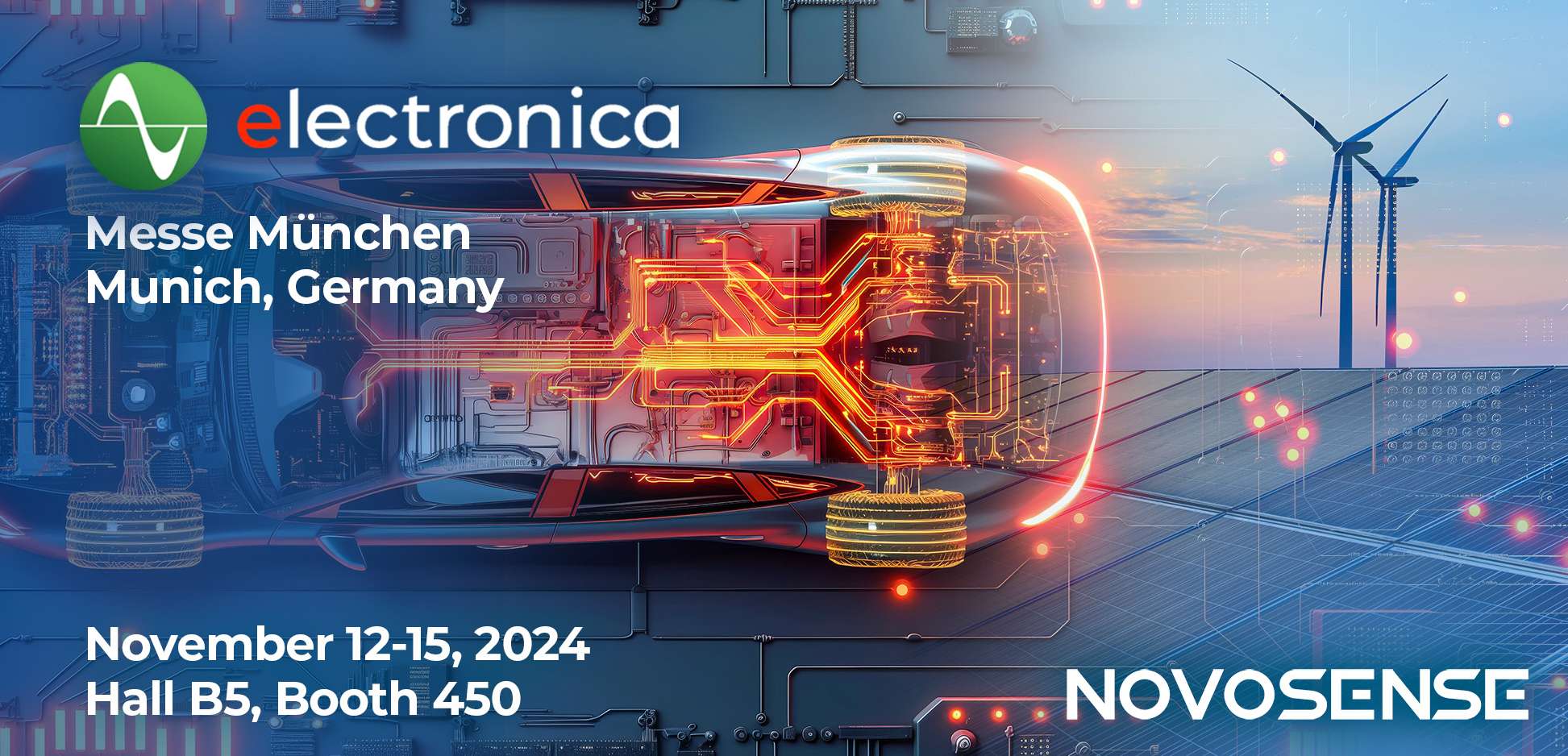 NOVOSENSEは、インテリジェントカー、電動化、産業制御に関する最新の研究開発成果をelectronica 2024に発表
